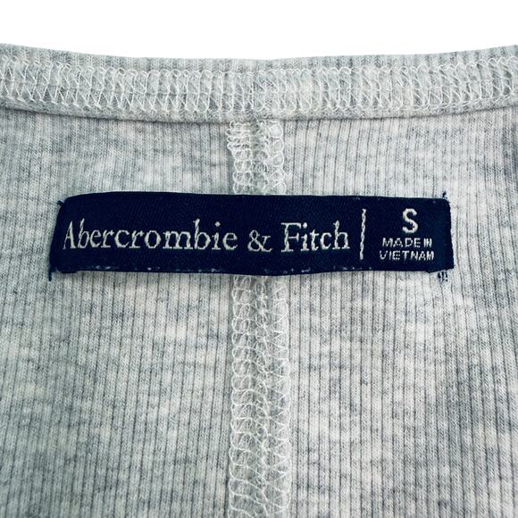 Abercrombie & Fitch Rib Knit Long Sleeve Top Small Grey - Picture 3 of 8